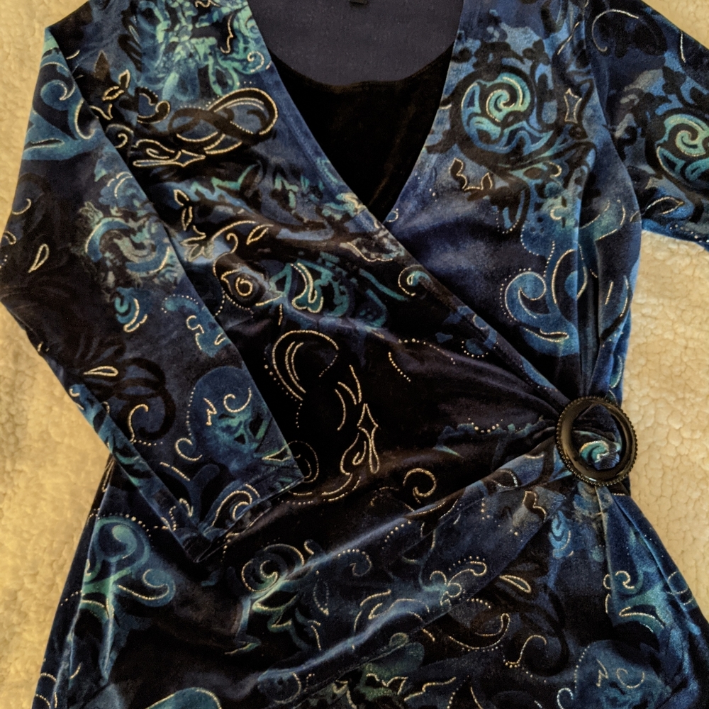 Medium vintage petite velvet top